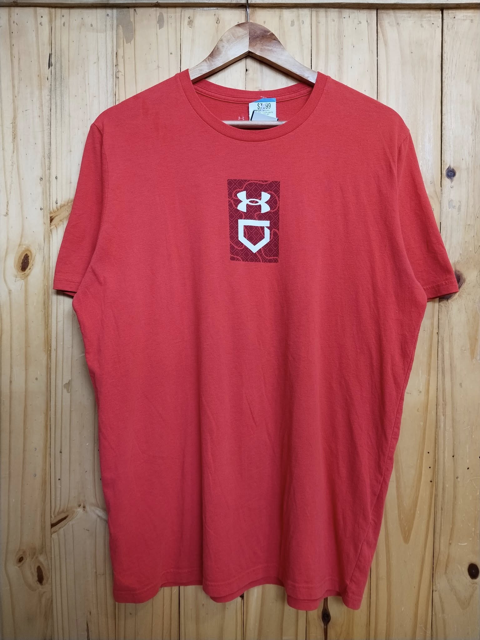 Under Amour Red Orange Tshirt Large