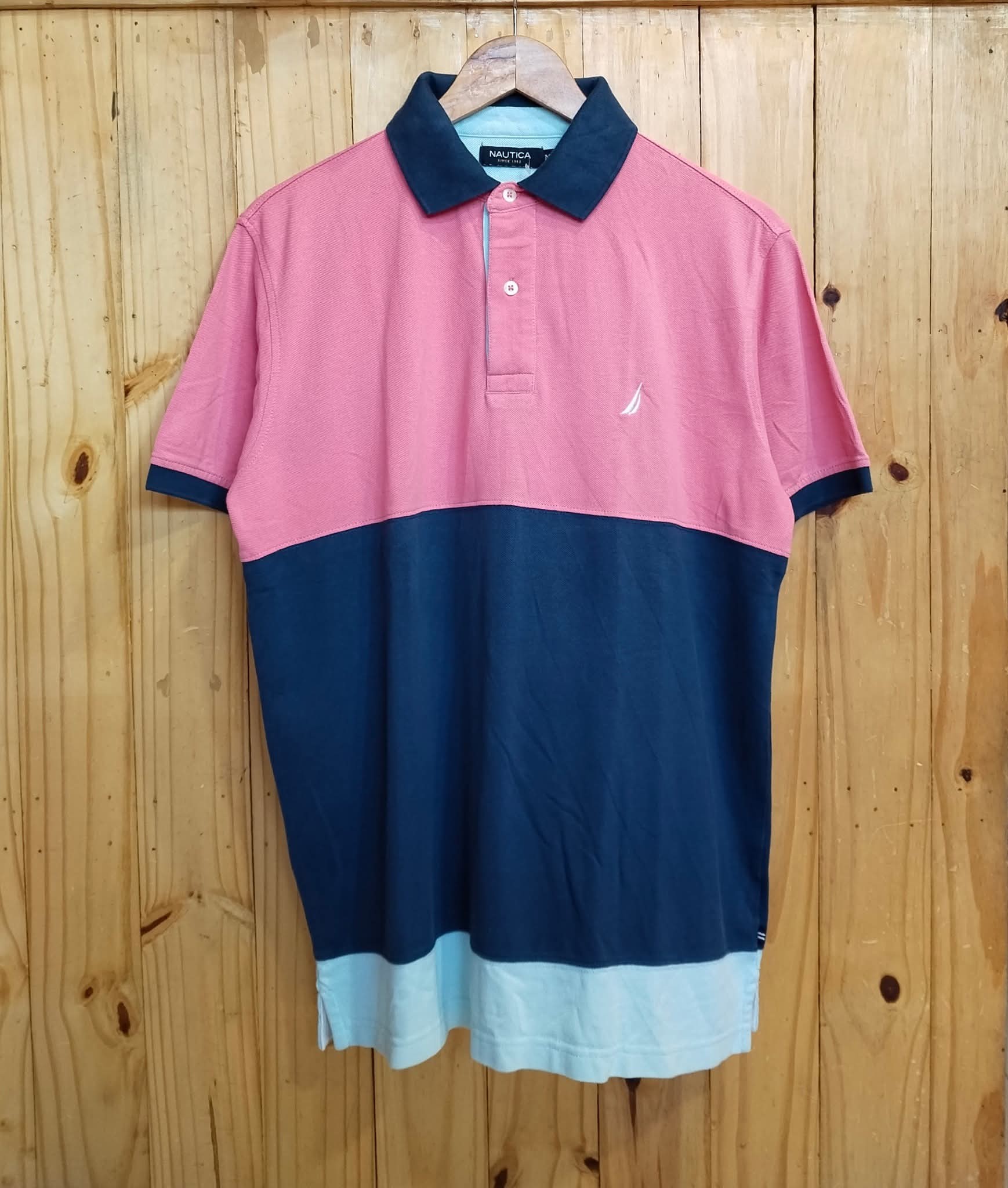 Nautica Polo Shirt Stripe Large