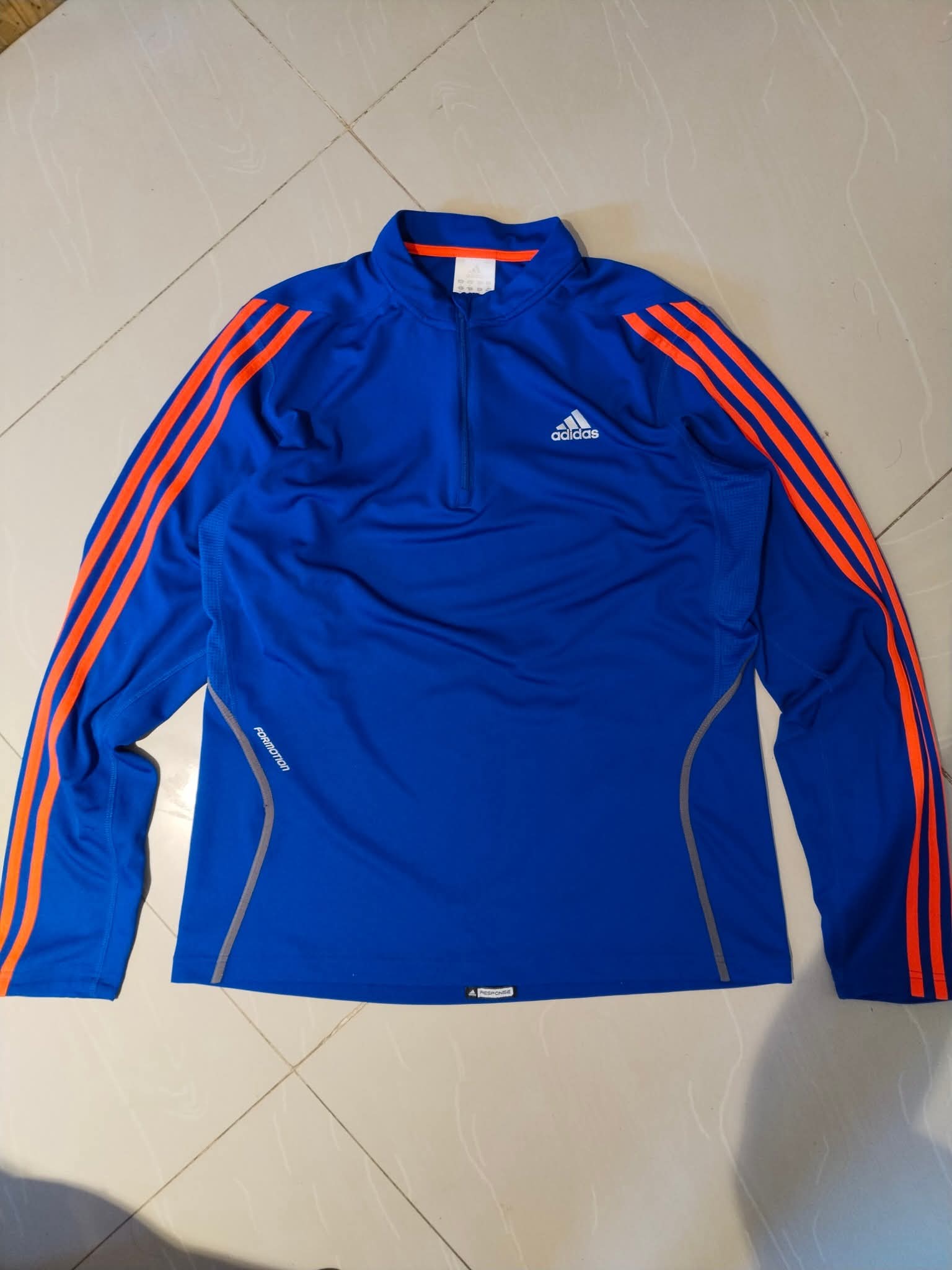 Adidas Quarter Zip Track Jacket Royal Blue Medium